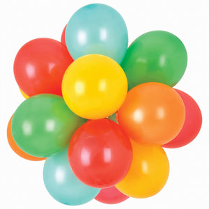Vibrant Rainbow Sphere Latex Balloon Chandelier