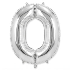 Silver Foil Letter "O" Balloon - Metallic Super Shape