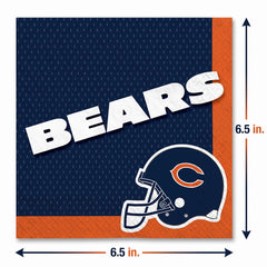 Chicago Bears NFL Luncheon Napkins - 6.5 In. x 6.5 In.