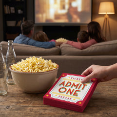 Movie Night Lunch Napkins - 6.5 In. x 6.5 In. - Hollywood Ticket Stub Design, 40 Pack