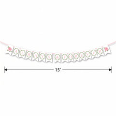"Always & Forever" Floral Pennant Banner for Weddings