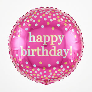 Festive Dotty Holographic Birthday Foil Balloon