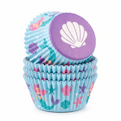 Mermaid Fantasy Baking Cups, 2-Inch, 48-Count