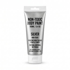 Silver Non-Toxic Body Paint - 100ml Tube