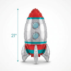Deluxe Foil Rocket Ship Sitting Balloon