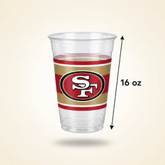 San Francisco 49ers NFL Plastic Cups, 25-Pack