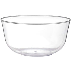 Clear With Silver Rim Plastic Bowls | 120 Count