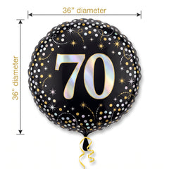 Sparkling 70th Birthday Foil Balloon