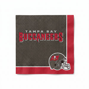 Tampa Bay Buccaneers Printed Luncheon Napkins - 6.5 In. x 6.5 In., 36-Pack