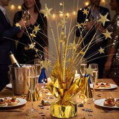 12" Gold Metallic Foil Starburst Centerpiece