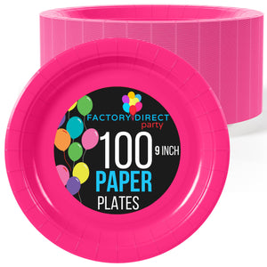 Unleashed | 9 in. Cerise Paper Plates | 100 Ct.