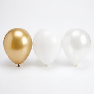 Golden Assorted 5" Latex Balloons - 25 Pack