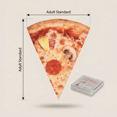 Pizza Slice Costume Adult Tunic - Funny Halloween Food Costume with Photorealistic Print, Easy Slip-On One Size for Men