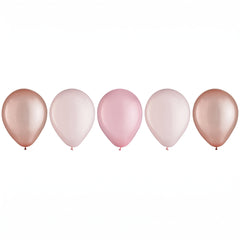 Rose Gold 11" Latex Balloons - 15 Pack