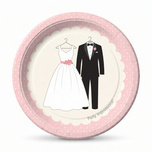 Elegant Wedding Attire 6.75" Paper Plates