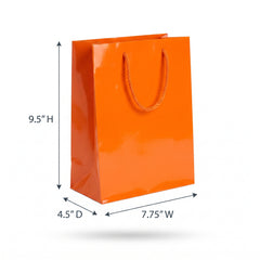 Glossy Medium Gift Bag - Vibrant White