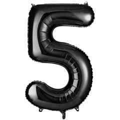 Black Number "5" Foil Balloon | 34"