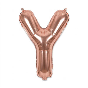 Rose Gold Foil Letter Y Balloon