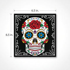 Day of the Dead Luncheon Napkins - 6.5 In. x 6.5 In. - Halloween Party Essentials