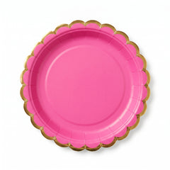 Bright Pink 10" Decorative Paper Plates
