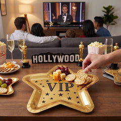 Hollywood VIP Star-Shaped Paper Plates, 10.5-Inch, 8-Pack