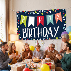 Colorful "Happy Birthday" Celebration Banner