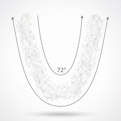 Elegant White Feather Boa - 72" Costume Accessory