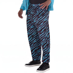 Men's Retro Zebra Striped Beach Pants - Blue/Purple