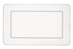 11.25 In. x 18.25 In. | Clear Rectangle Plastic Tray | 50 Pack