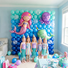 Magical Mermaid & Friends Balloon Backdrop Kit