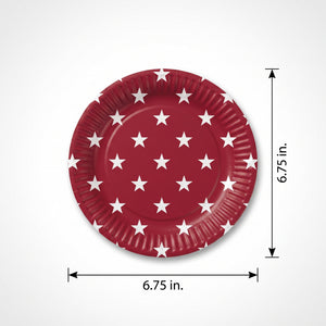 Home of the Brave Patriotic Paper Plates - 6.75"