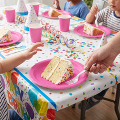 Bright Pink Paper 9" Plates - 20 Count