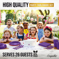 182 Piece Combo Set - Service For 26 - Purple