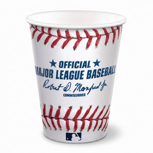 MLB Rawlings Baseball 9 oz Paper Cups - 8 Pack
