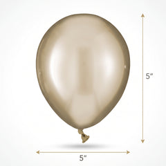 Luxaire Satin Gold 5" Premium Latex Balloons - Pack of 50