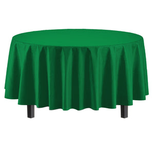 Emerald Green Round plastic Table Cover