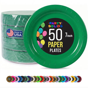 7 in. Emerald Green Paper Plates | 50 Ct.