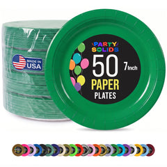 7 in. Emerald Green Paper Plates | 50 Ct.