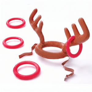 Inflatable Reindeer Ring Toss Game - Festive Christmas Fun