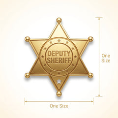 Gold Deputy Sheriff Badges - Western Party Accessories (8-Pack)
