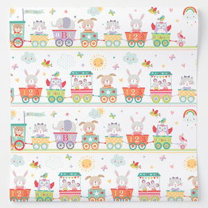 Baby Train Adventure Gift Wrap