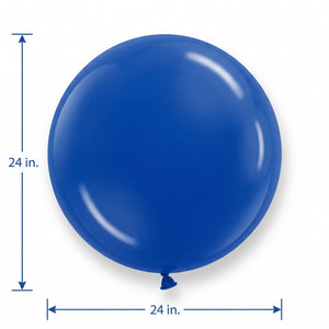 Royal Blue 24" Latex Balloons - 4 Pack