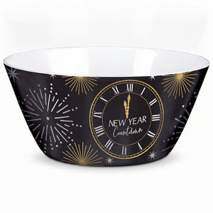 "New Year Countdown" Large Melamine Serving Bowl, 10-inch