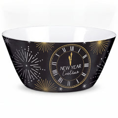 "New Year Countdown" Large Melamine Serving Bowl, 10-inch