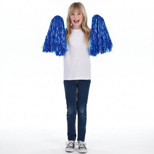 Team Spirit Marine Blue Pom-Poms, 2-Pack