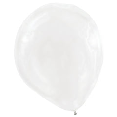 White Pearl Latex Balloons - 12" | 15-Pack