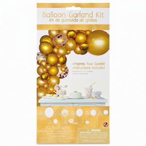 Gold Balloon Garland Kit - Elegant Latex Balloon Decoration Set