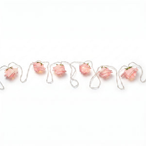 Mint to Be Pink Rose LED String Lights - 5.5 ft, 10 Lights for Romantic Decor