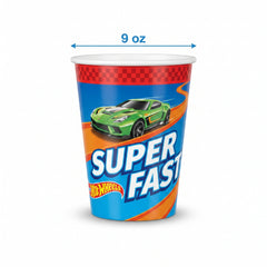 Hot Wheels Paper Cups - 9 oz, 8-Pack for Kids' Birthday Parties