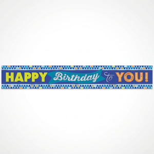 True Blue Happy Birthday Banner
